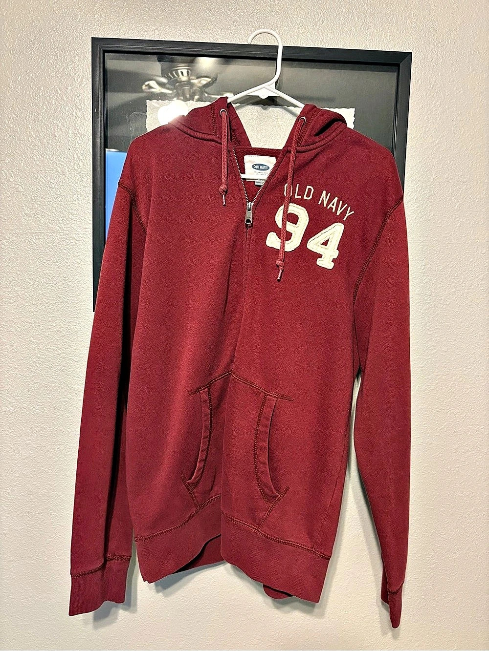 Old Navy 94 Full Zip Hoodie Red Large